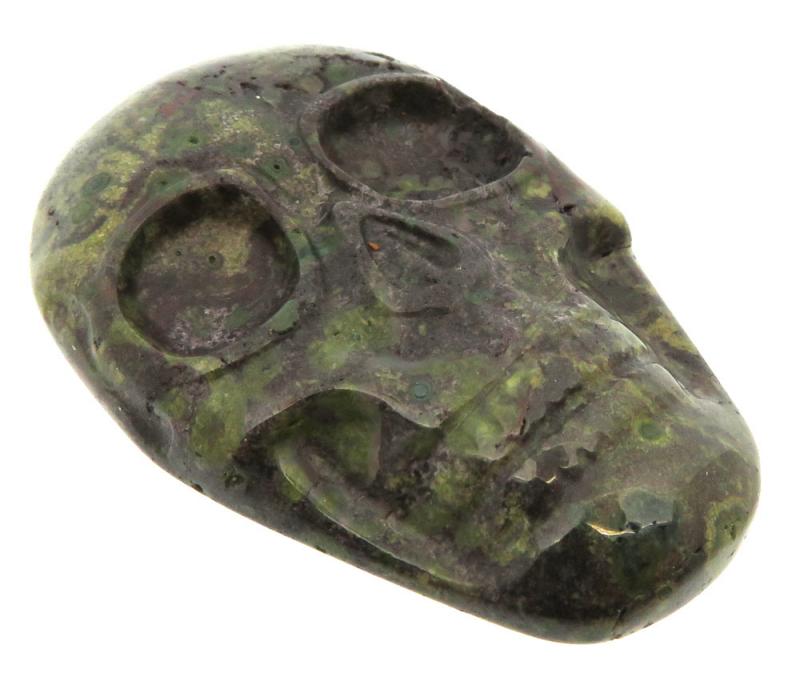 Skull 50x33mm Dragons Blood Jasper Cabochon 01