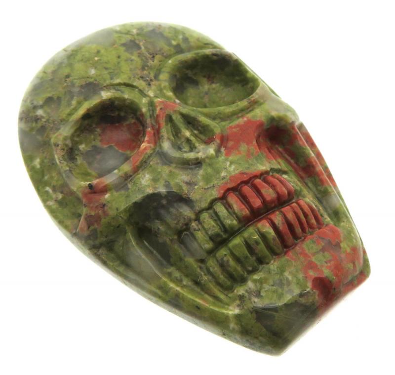 Skull 51x34mm Unakite Cabochon 01