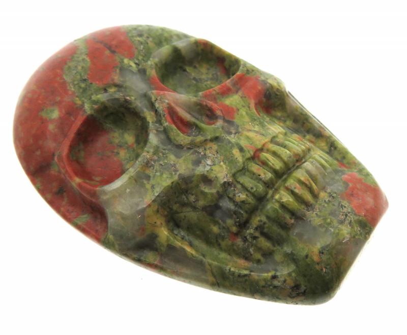 Skull 49x33mm Unakite Cabochon 03