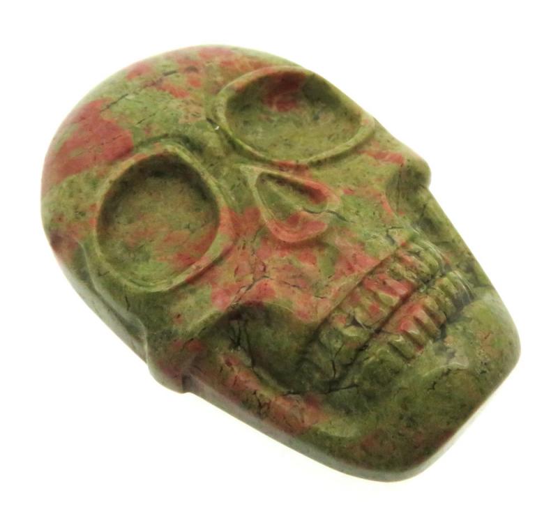 Skull 48x32mm Unakite Cabochon 04