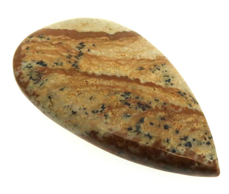 Teardrop 36x20mm Picture Jasper Cabochon 10