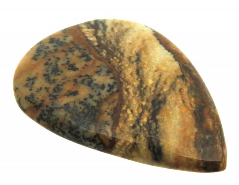 Teardrop 33x23mm Picture Jasper Cabochon 16