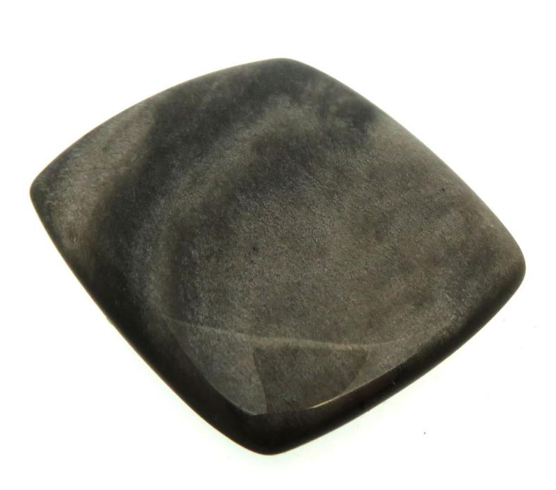 Rectangle 26x23mm Silver Sheen Obsidian Cabochon 01