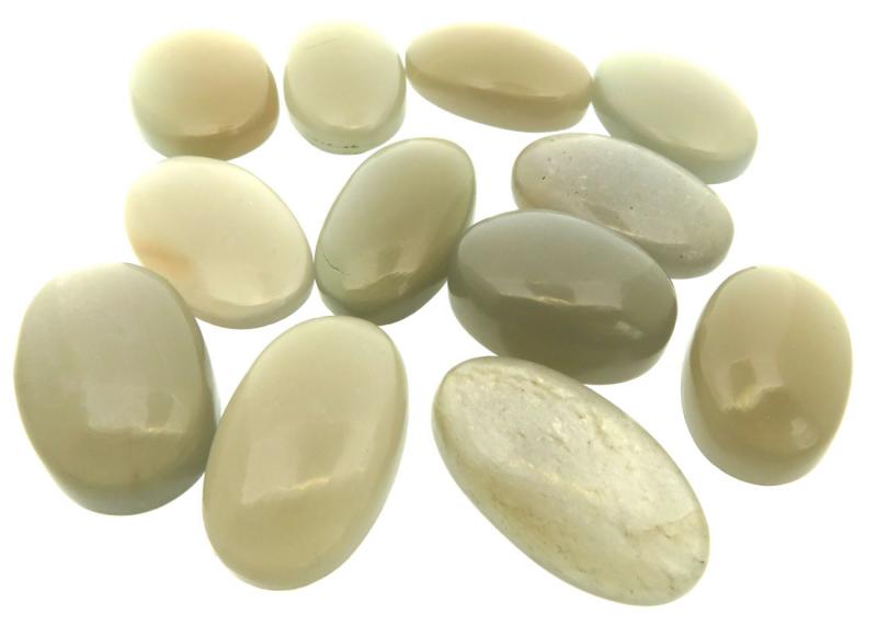 Single Oval 27mm to 31mm Long Grey Moonstone Cabochon