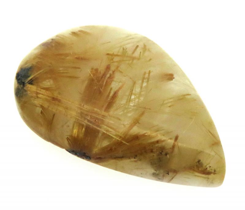 Teardrop 31x21mm Rutilated Quartz Cabochon 11