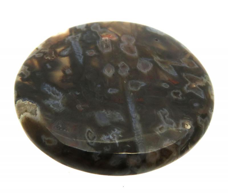 Round 29x29mm Turkish Stick Agate Cabochon 01