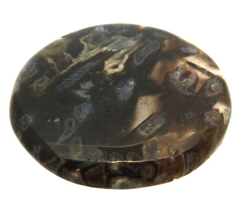 Round 33x33mm Turkish Stick Agate Cabochon 03
