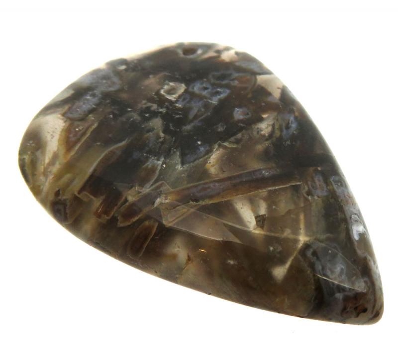 Teardrop 35x24mm Turkish Stick Agate Cabochon 09