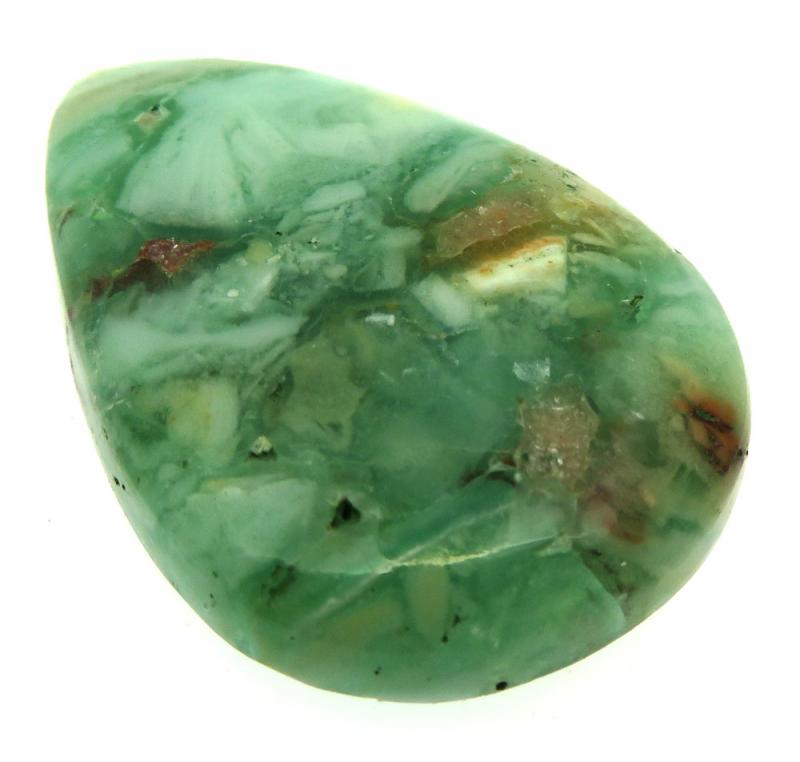 Teardrop 40x27mm Green Opal Cabochon 06