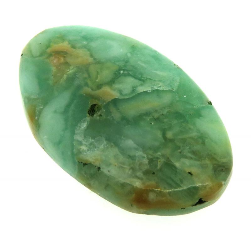 Oval 35x21mm Green Opal Cabochon 15