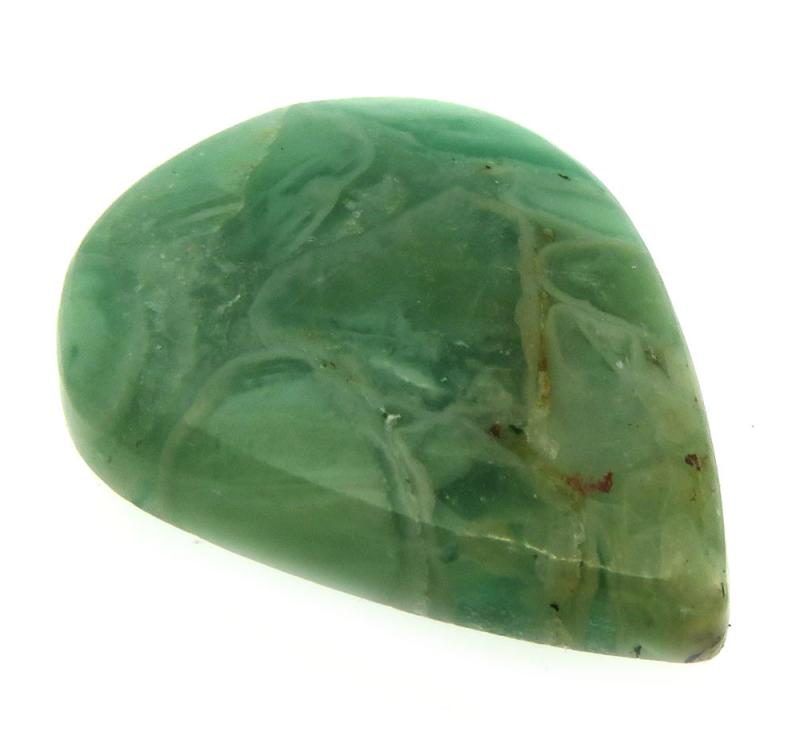 Teardrop 30x23mm Green Opal Cabochon 25