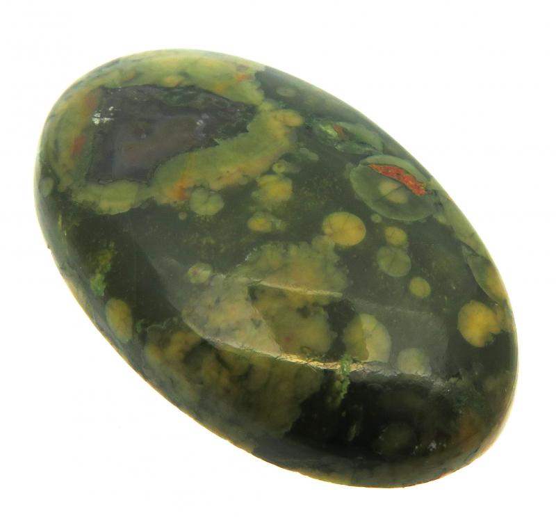 Oval 37x22mm Rainforest Jasper Cabochon 18