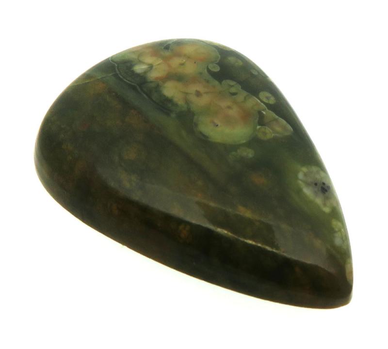 Teardrop 33x24mm Rainforest Jasper Cabochon 20