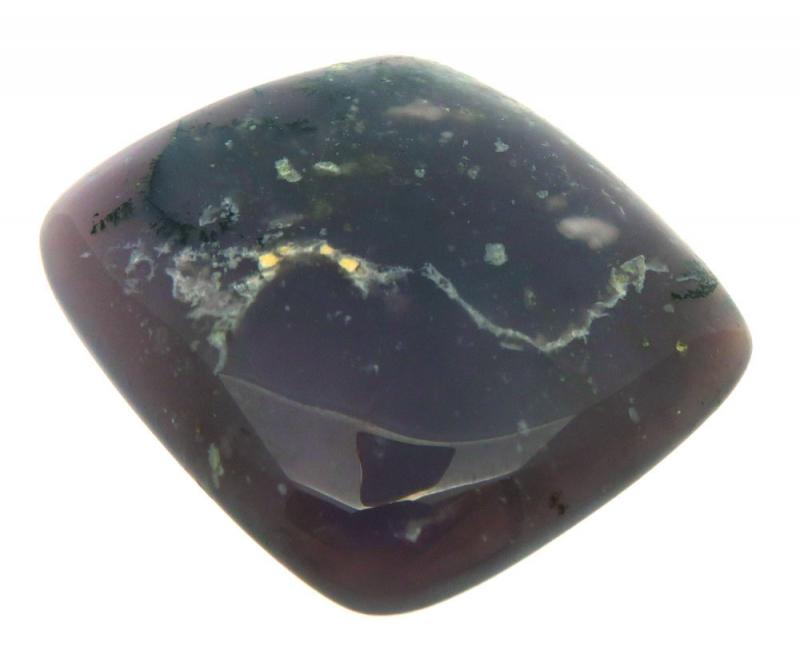 Rectangle 33x29mm Lavender Dendritic Cabochon 07