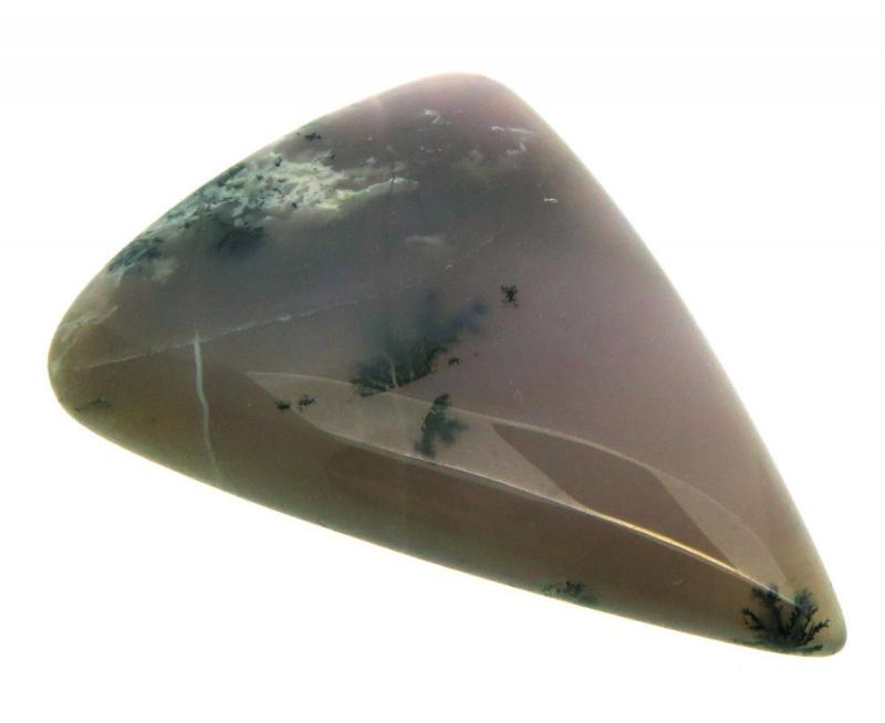 Teardrop 37x28mm Lavender Dendritic Cabochon 09