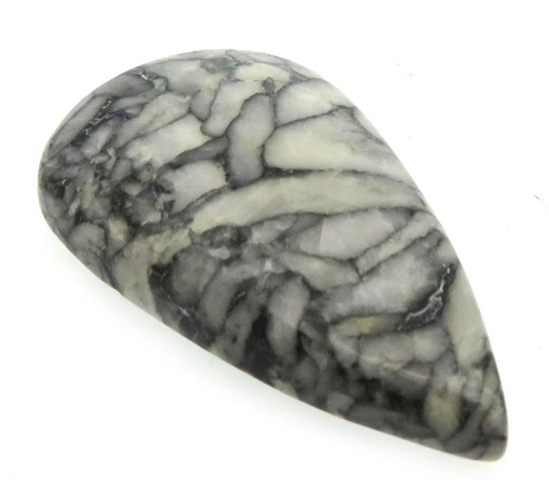 Teardrop 37x21mm Pinolith Cabochon 09