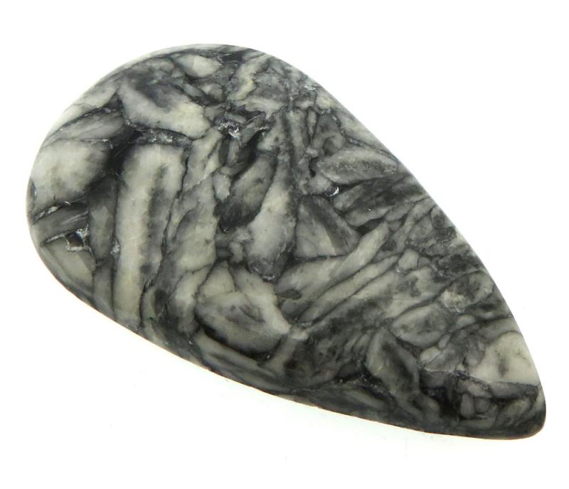 Teardrop 38x22mm Pinolith Cabochon 47