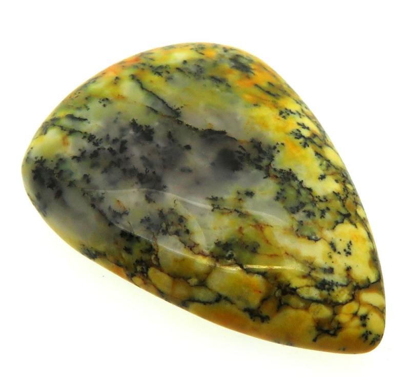 Teardrop 32x23mm Sunset Coloured Dendritic Opal Cabochon 10