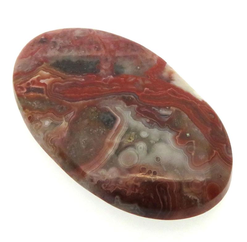 Oval 37x22mm Natural Crazy Lace Agate Cabochon 08