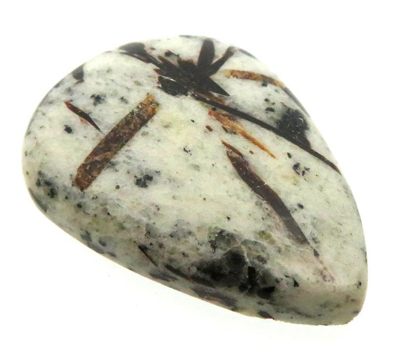 Teardrop 36x26mm Astrophyllite Cabochon 02