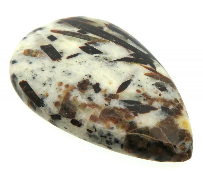 Teardrop 43x25mm Astrophyllite Cabochon 09