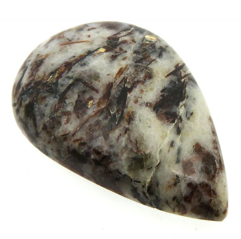 Teardrop 32x22mm Astrophyllite Cabochon 23