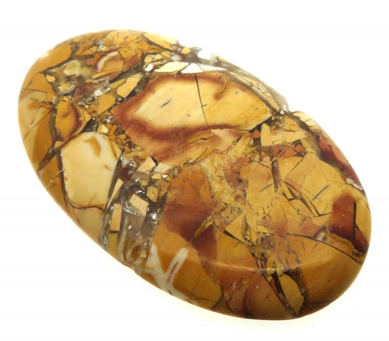 Oval 56x33mm Brecciated Mookaite Cabochon 04