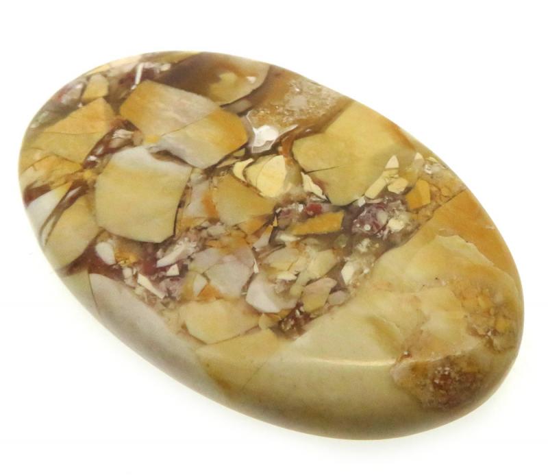 Oval 46x28mm Brecciated Mookaite Cabochon 05