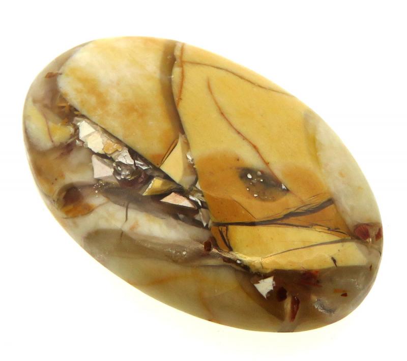 Oval 36x23mm Brecciated Mookaite Cabochon 13