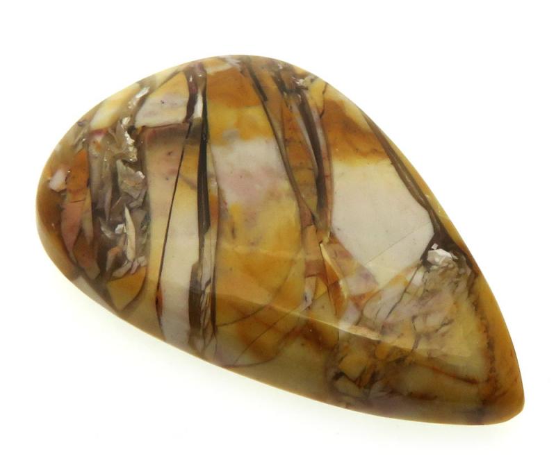 Teardrop 35x21mm Brecciated Mookaite Cabochon 17