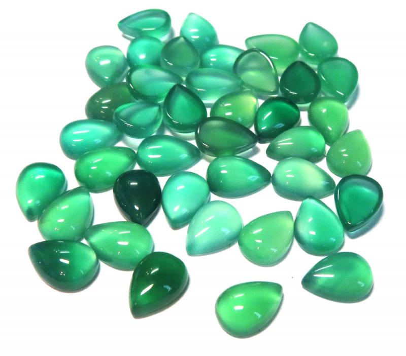 Single Teardrop 10mm Long Natural Agate Cabochon