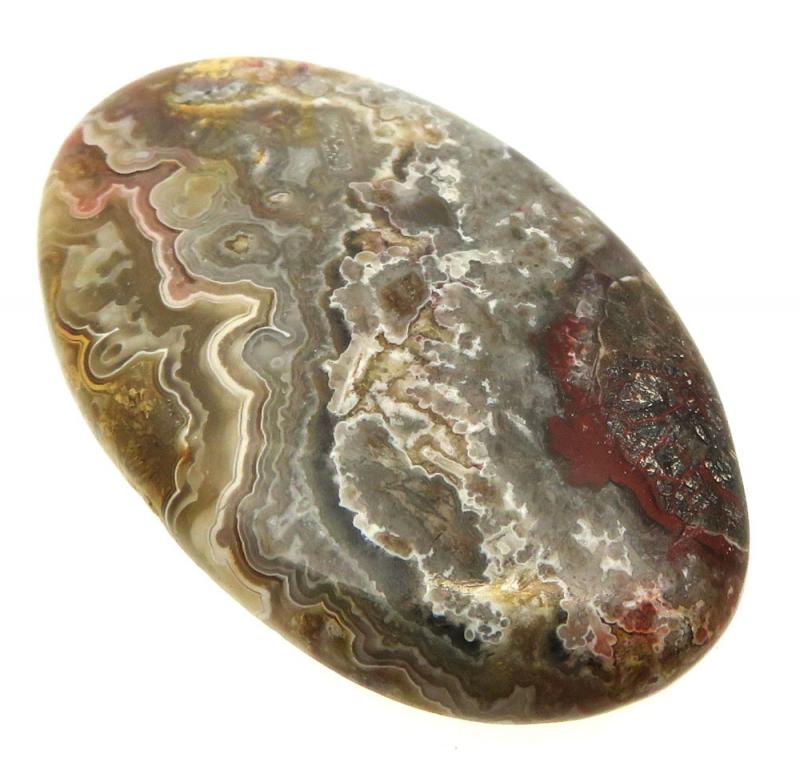 Oval 41x26mm Natural Crazy Lace Agate Cabochon 23