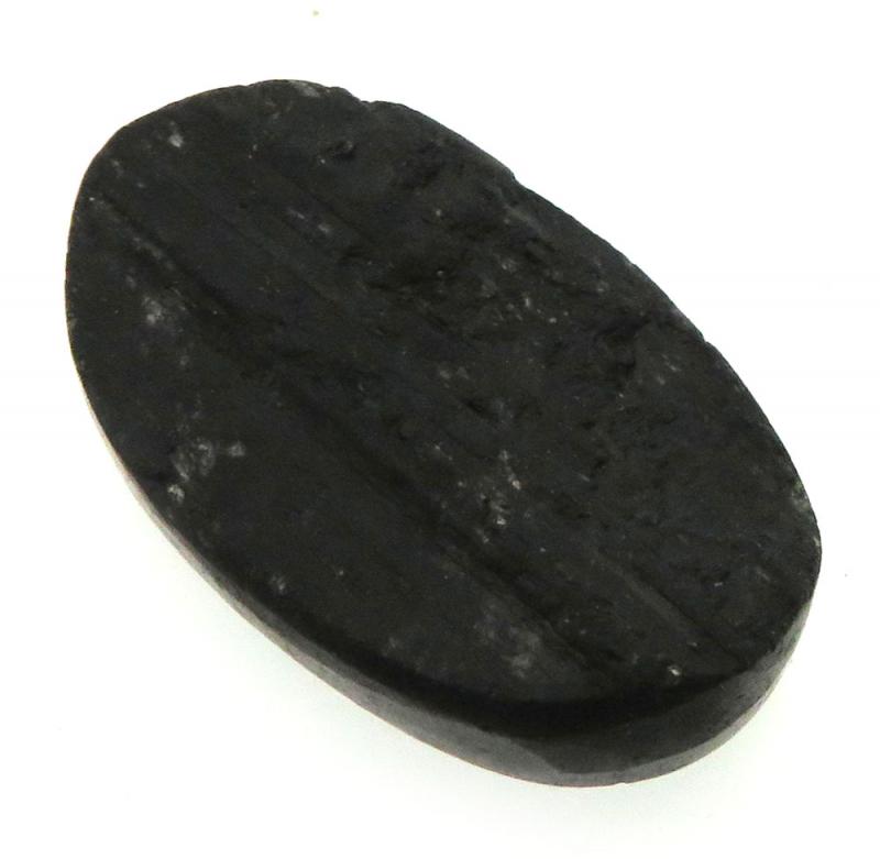 Oval 29x18mm Druzy Black Tourmaline Cabochon 23