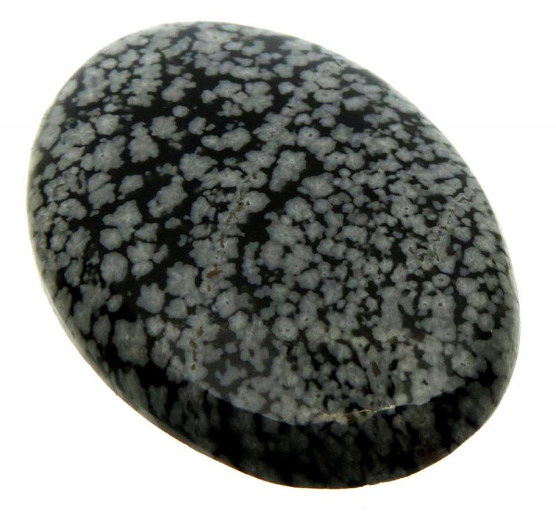 Oval 39x27mm Snowflake Obsidian Cabochon 05