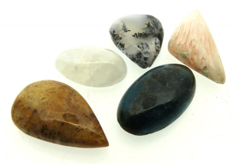 Five Assorted Mini Gemstone Cabochon Pack 49