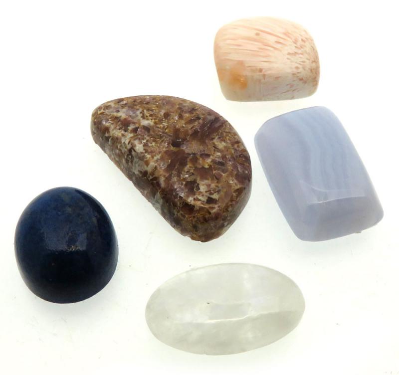 Five Assorted Mini Gemstone Cabochon Pack 52