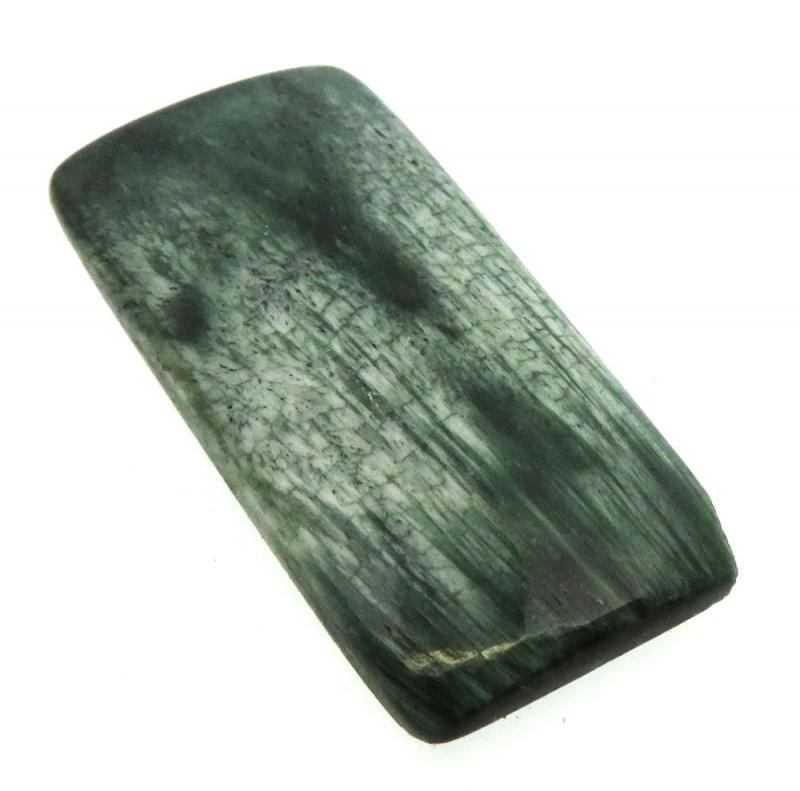 Rectangle 35x17mm Olive Scolecite Cabochon 09