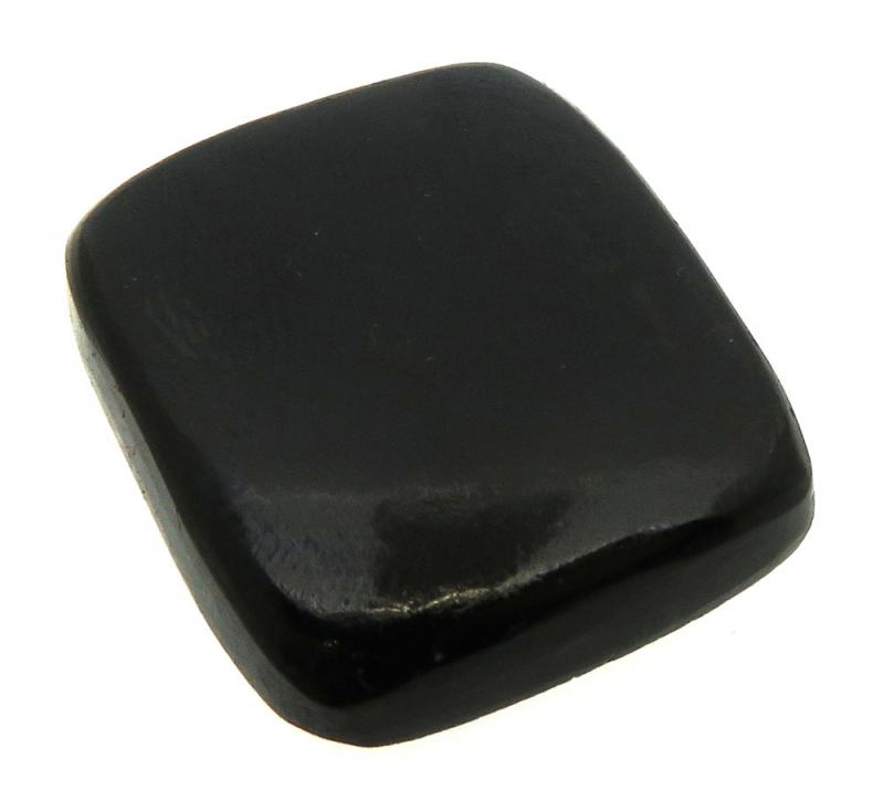 Rectangle 24x21mm Black Tourmaline Cabochon 08