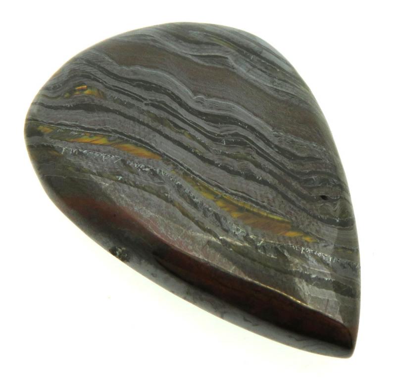 Teardrop 38x26mm Tiger Iron Cabochon 10