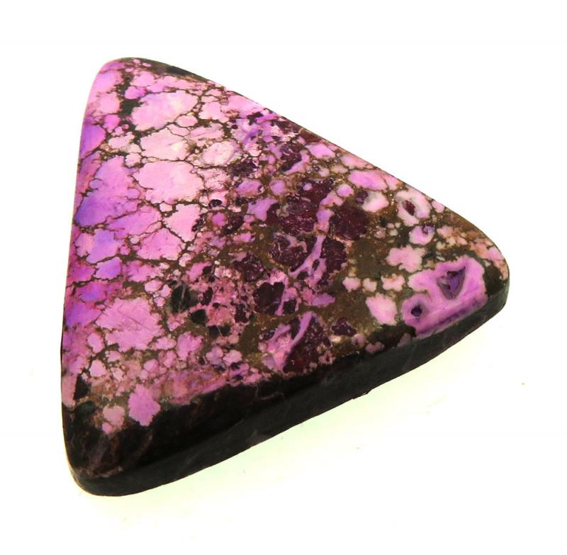 Triangle 26x25mm Purple Coloured Magnesite Cabochon 20