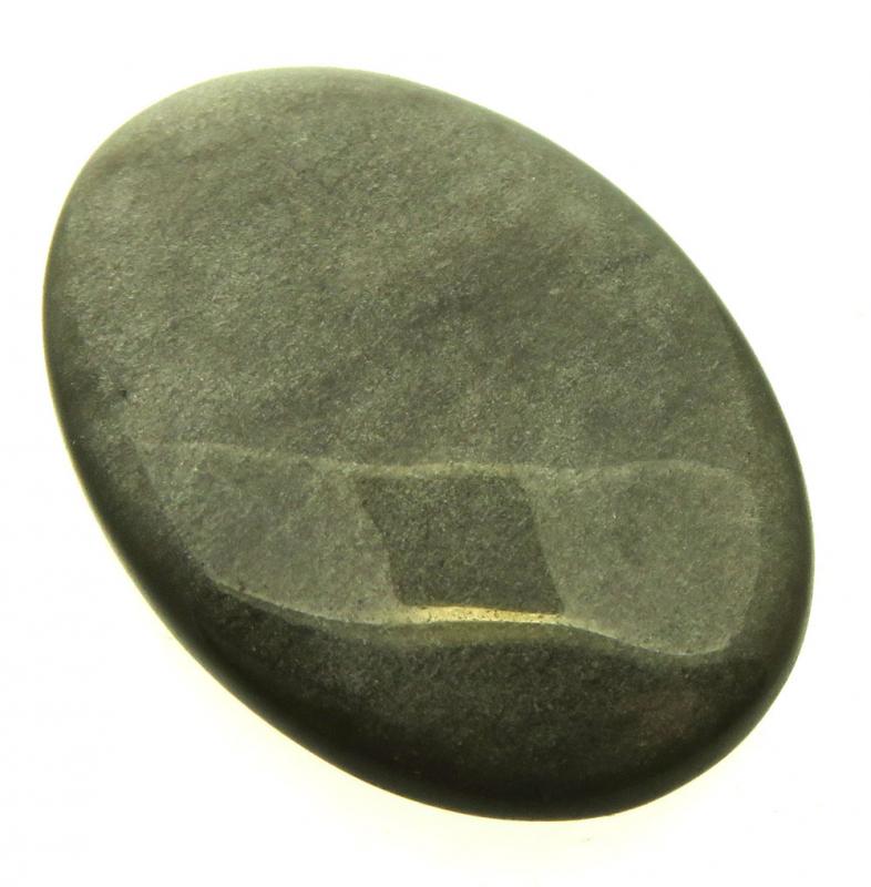Oval 35x25mm Silver Sheen Obsidian Cabochon 15
