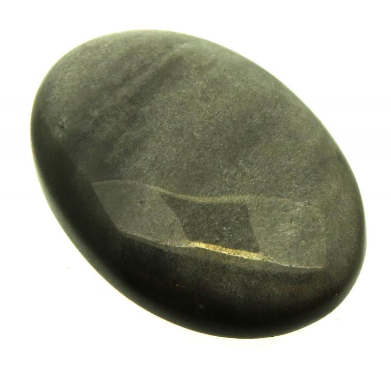 Oval 32x22mm Silver Sheen Obsidian Cabochon 19