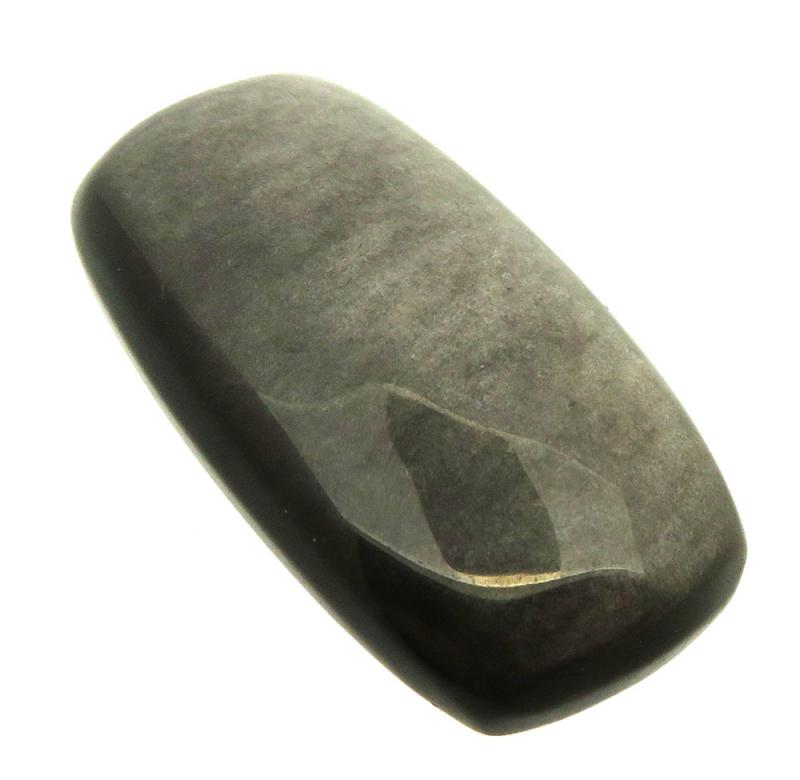 Rectangle 32x17mm Silver Sheen Obsidian Cabochon 21