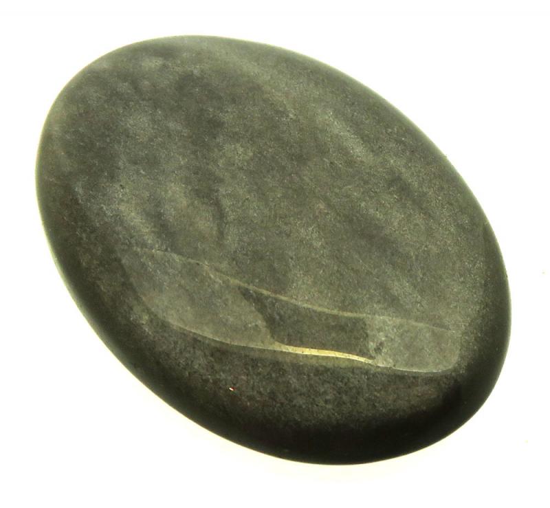 Oval 35x24mm Silver Sheen Obsidian Cabochon 25