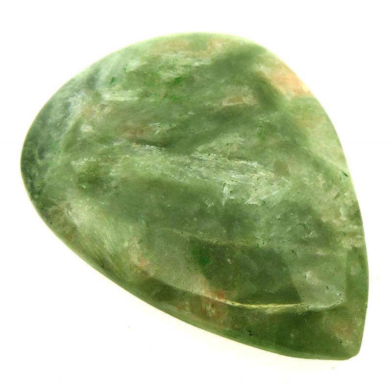 Teardrop 46x34mm Sunstone in Seraphinite Cabochon 02