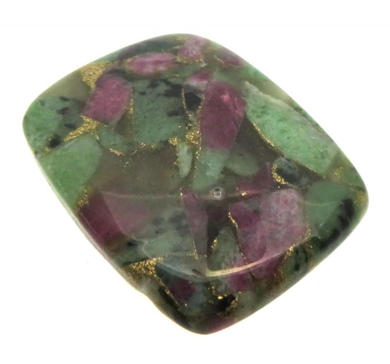 Rectangle 33x25mm Mohave Ruby Zoisite Cabochon 06