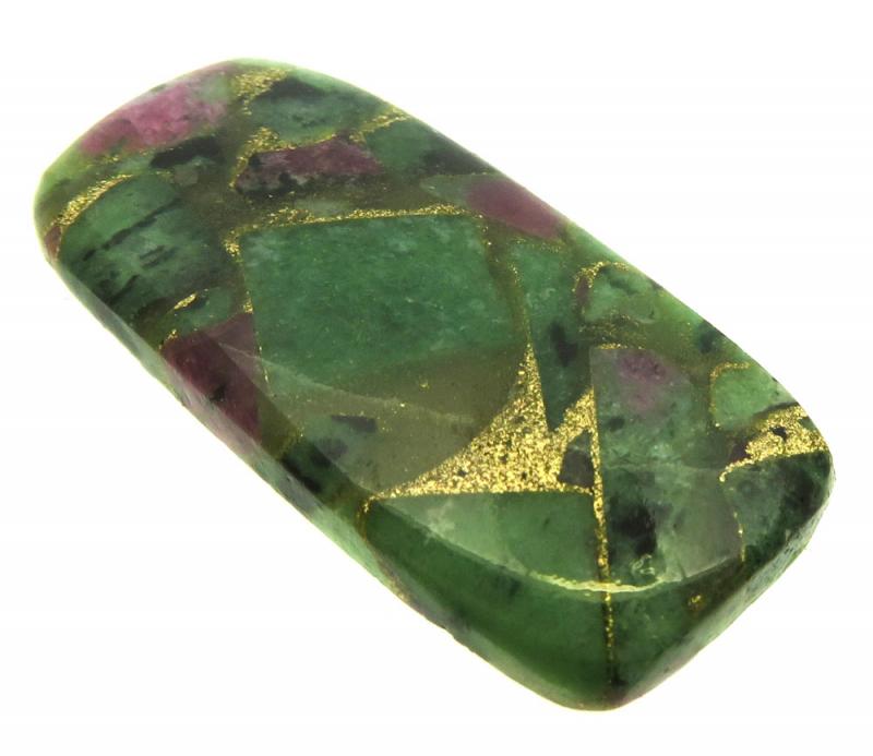 Rectangle 39x18mm Mohave Ruby Zoisite Cabochon 11