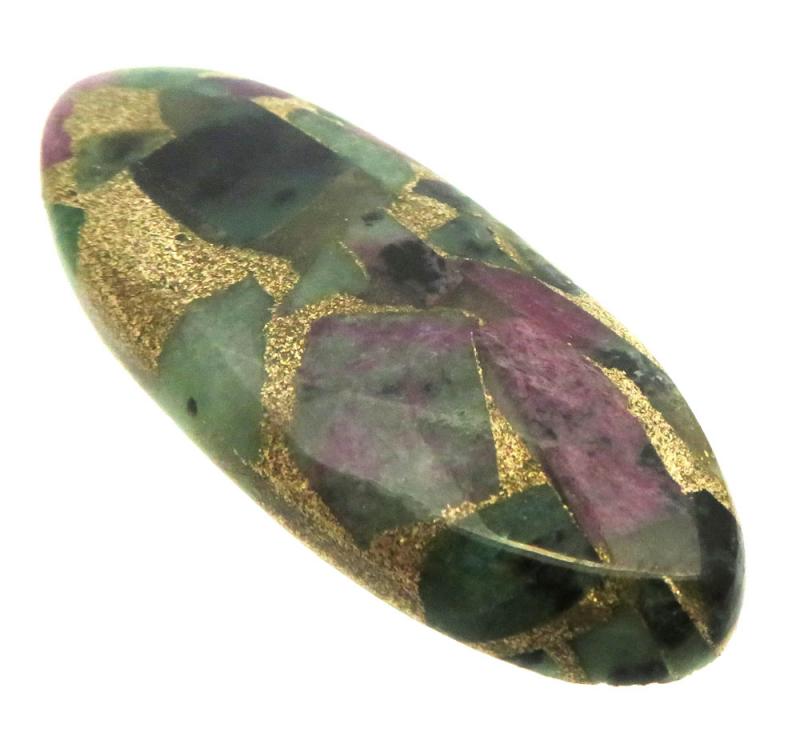 Oval 44x18mm Mohave Ruby Zoisite Cabochon 13