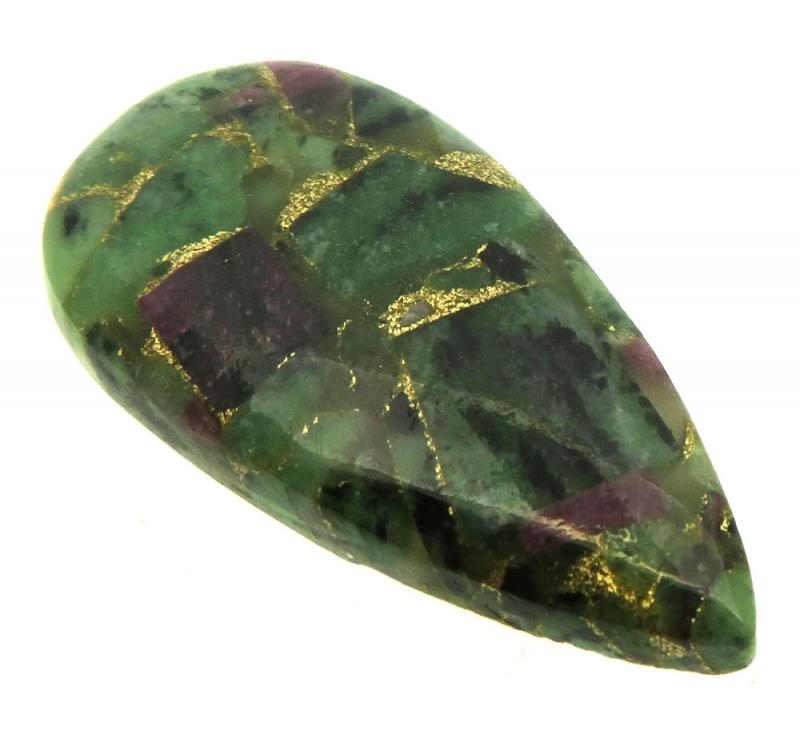 Teardrop 39x19mm Mohave Ruby Zoisite Cabochon 14