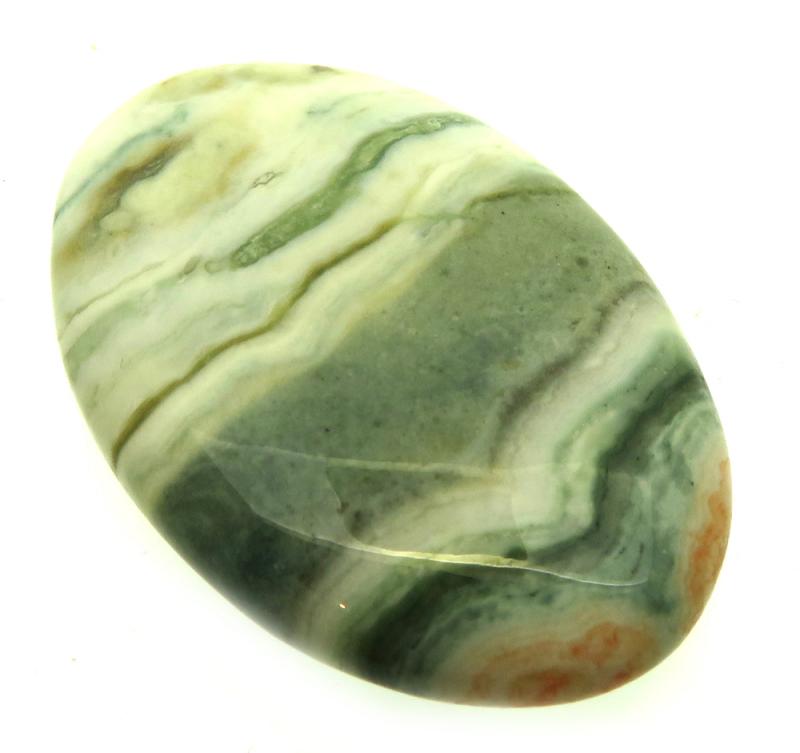 Oval 37x24mm Green Lace Jasper Cabochon 15